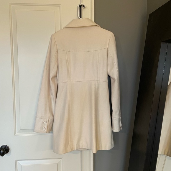 Anthropology Tulle cream fitted pea coat - Picture 3 of 3